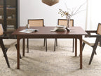 Extending Dining Table DELMAS Dark Ash Wood 160/200 cm 90 cm