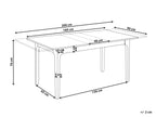 Extending Dining Table DELMAS Dark Ash Wood 160/200 cm 90 cm