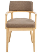 Set of 2 Dining Chairs DALBO Boucle Light Brown/ Taupe
