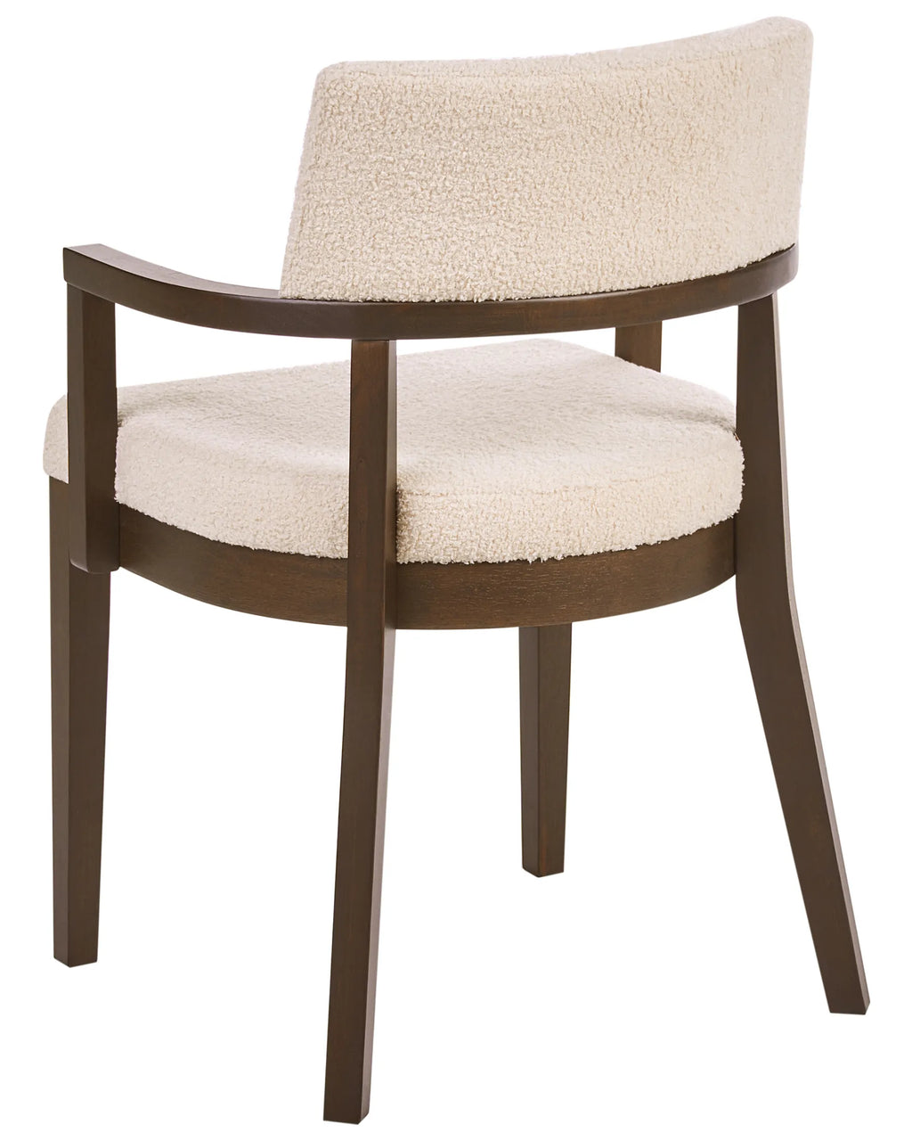 Set of 2 Dining Chairs DALBO Boucle Dark Brown/ Off-White