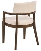 Set of 2 Dining Chairs DALBO Boucle Dark Brown/ Off-White