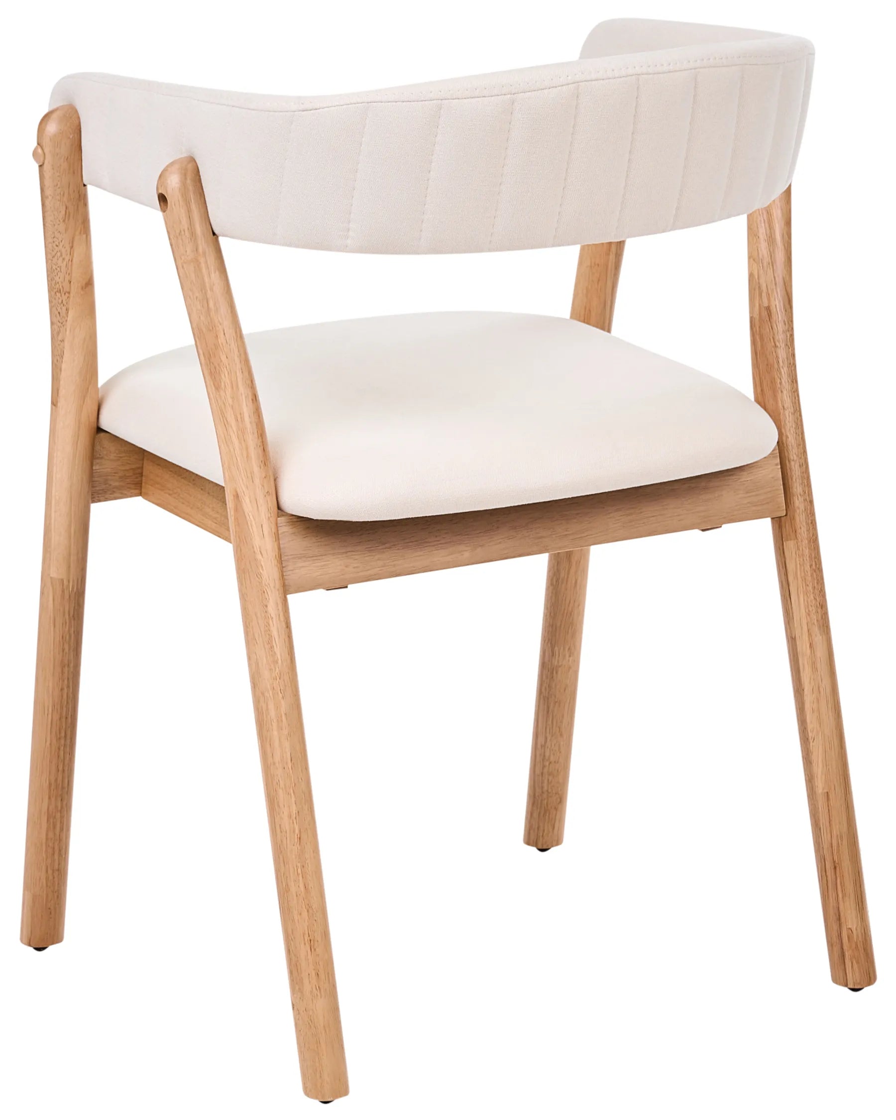 Set of 2 Dining Chairs MYLO Fabric Light Brown/ Off-White