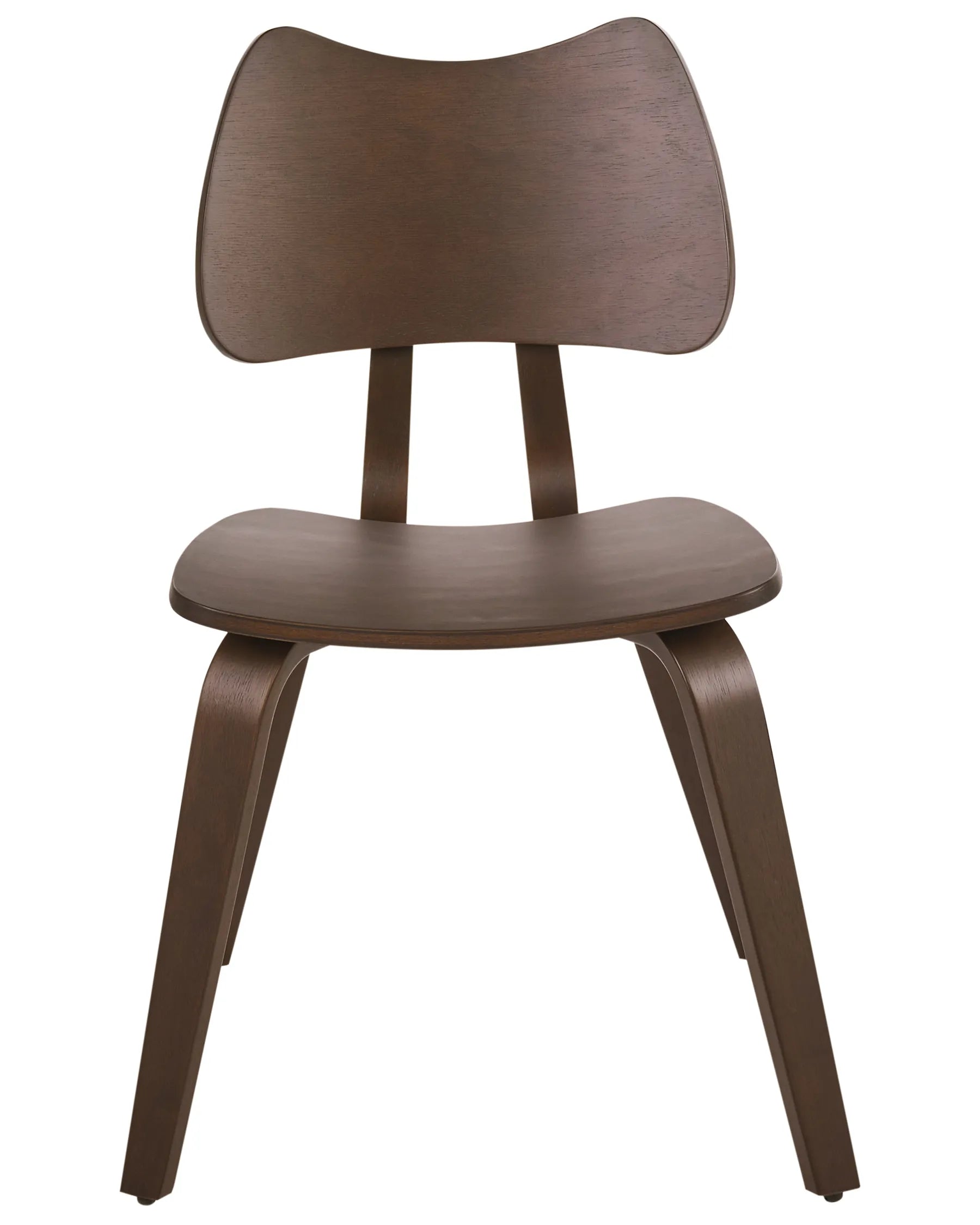 Set of 2 Dining Chairs DIANA Wood Dark Brown