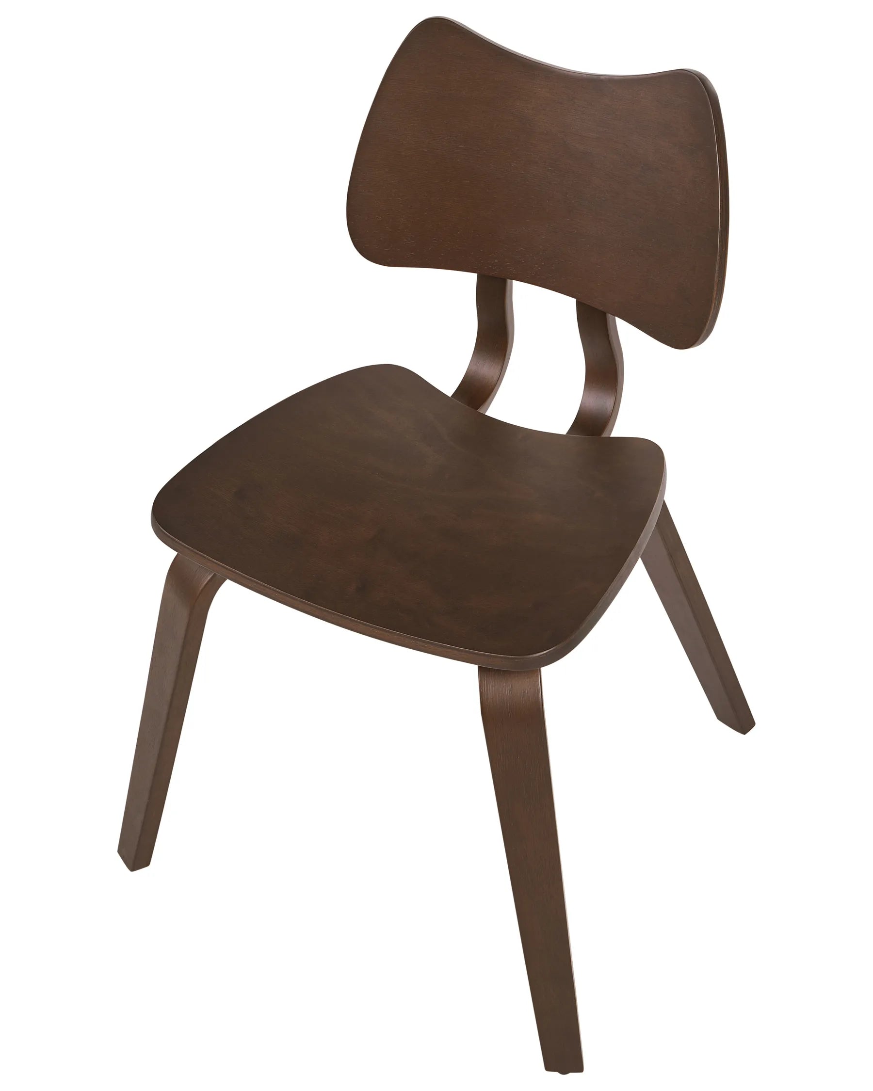 Set of 2 Dining Chairs DIANA Wood Dark Brown