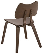 Set of 2 Dining Chairs DIANA Wood Dark Brown