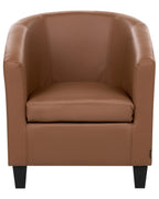 Armchair BORWICK Faux Leather Brown