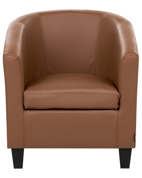 Armchair BORWICK Faux Leather Brown