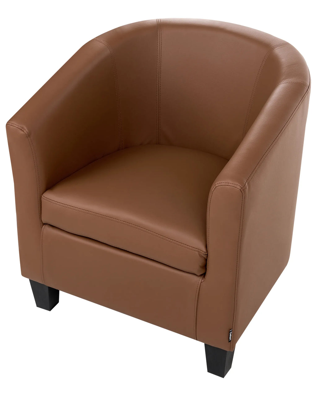 Armchair BORWICK Faux Leather Brown