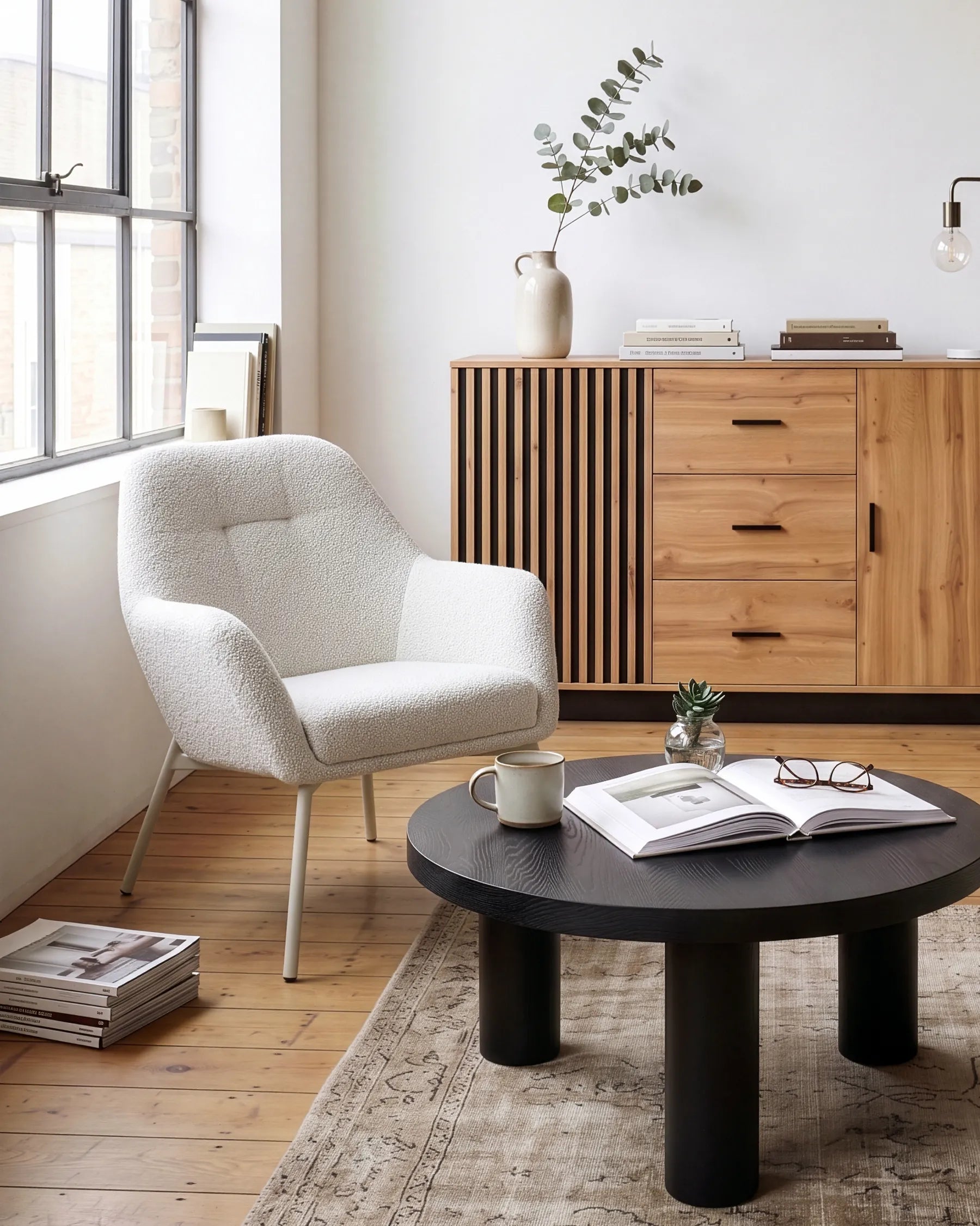 Armchair JABRO Fabric Off-White