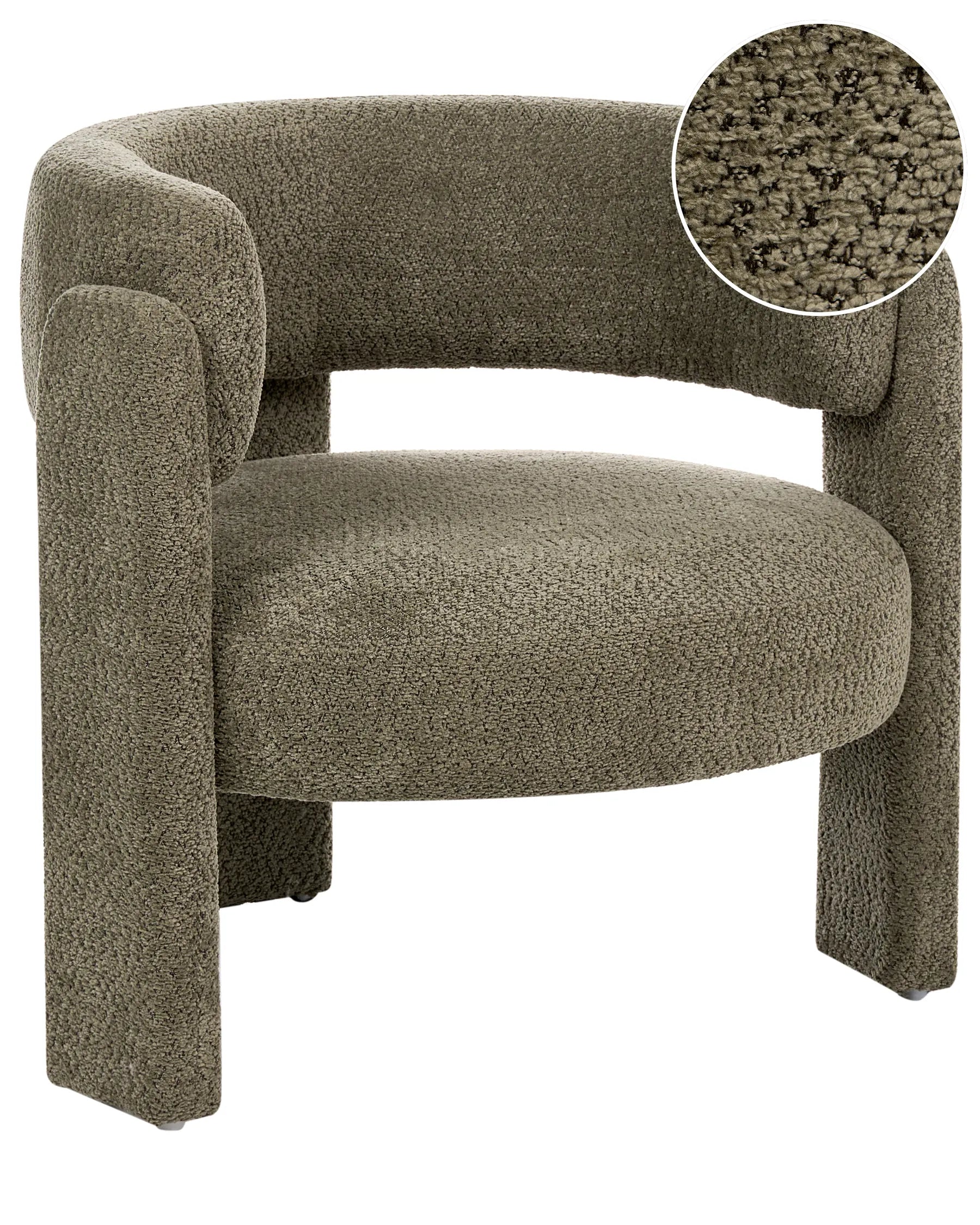 Armchair BUREA Chenille Dark Green