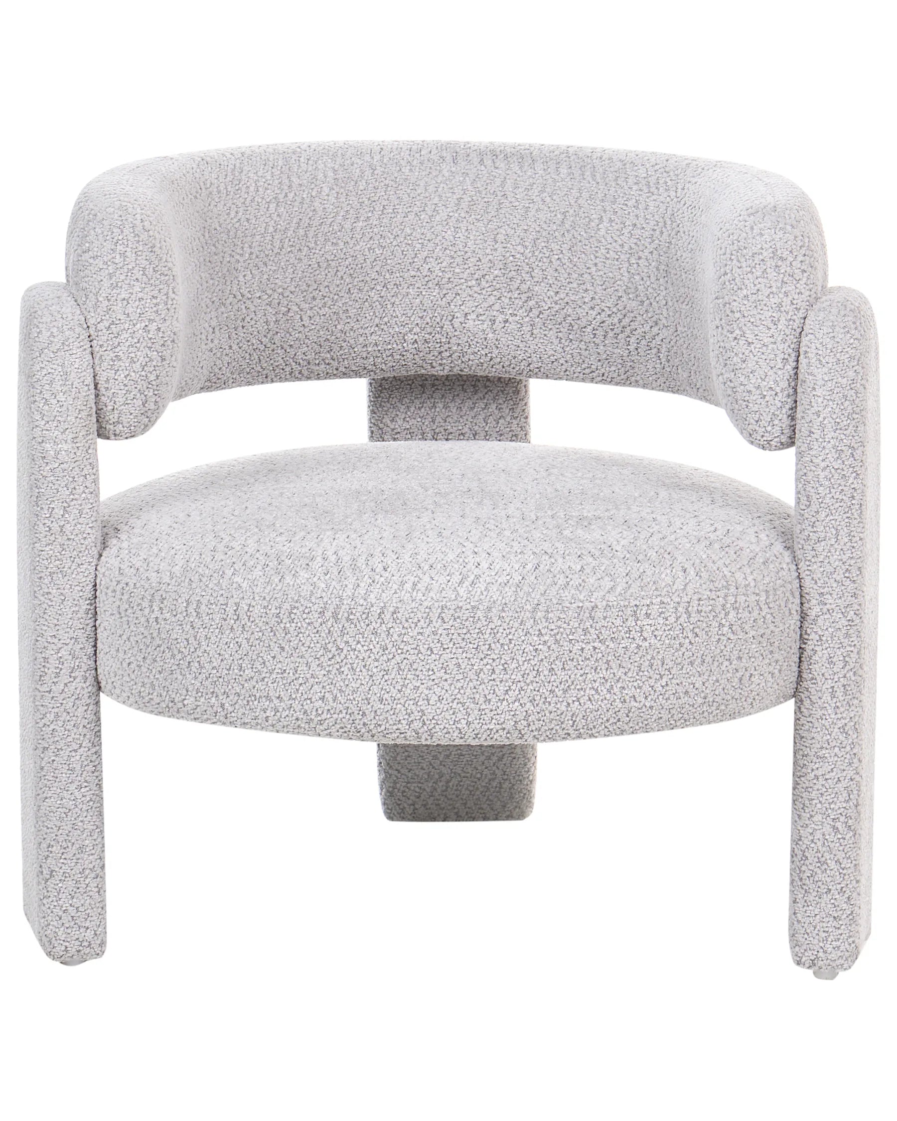 Armchair BUREA Chenille Light Grey