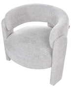 Armchair BUREA Chenille Light Grey