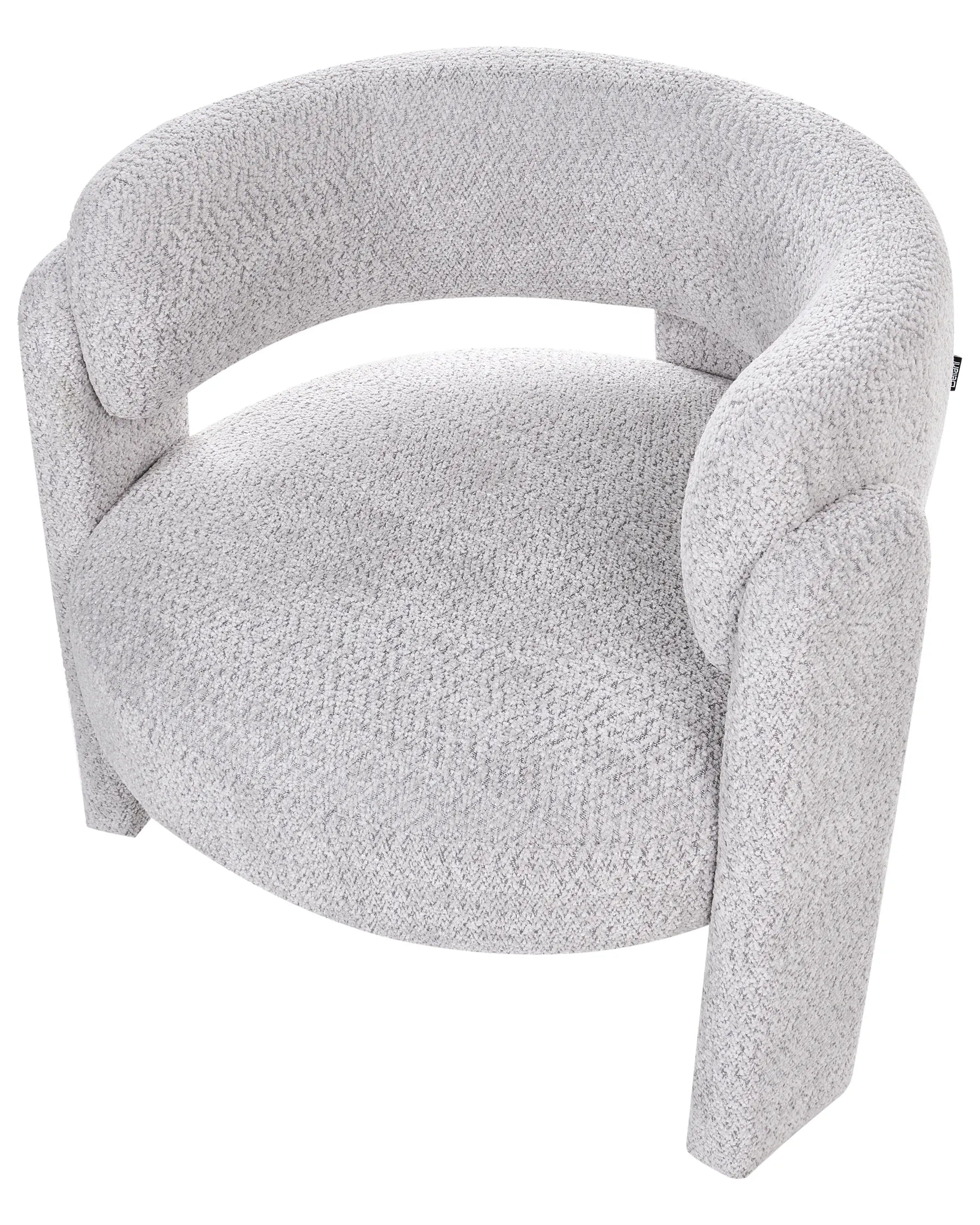 Armchair BUREA Chenille Light Grey