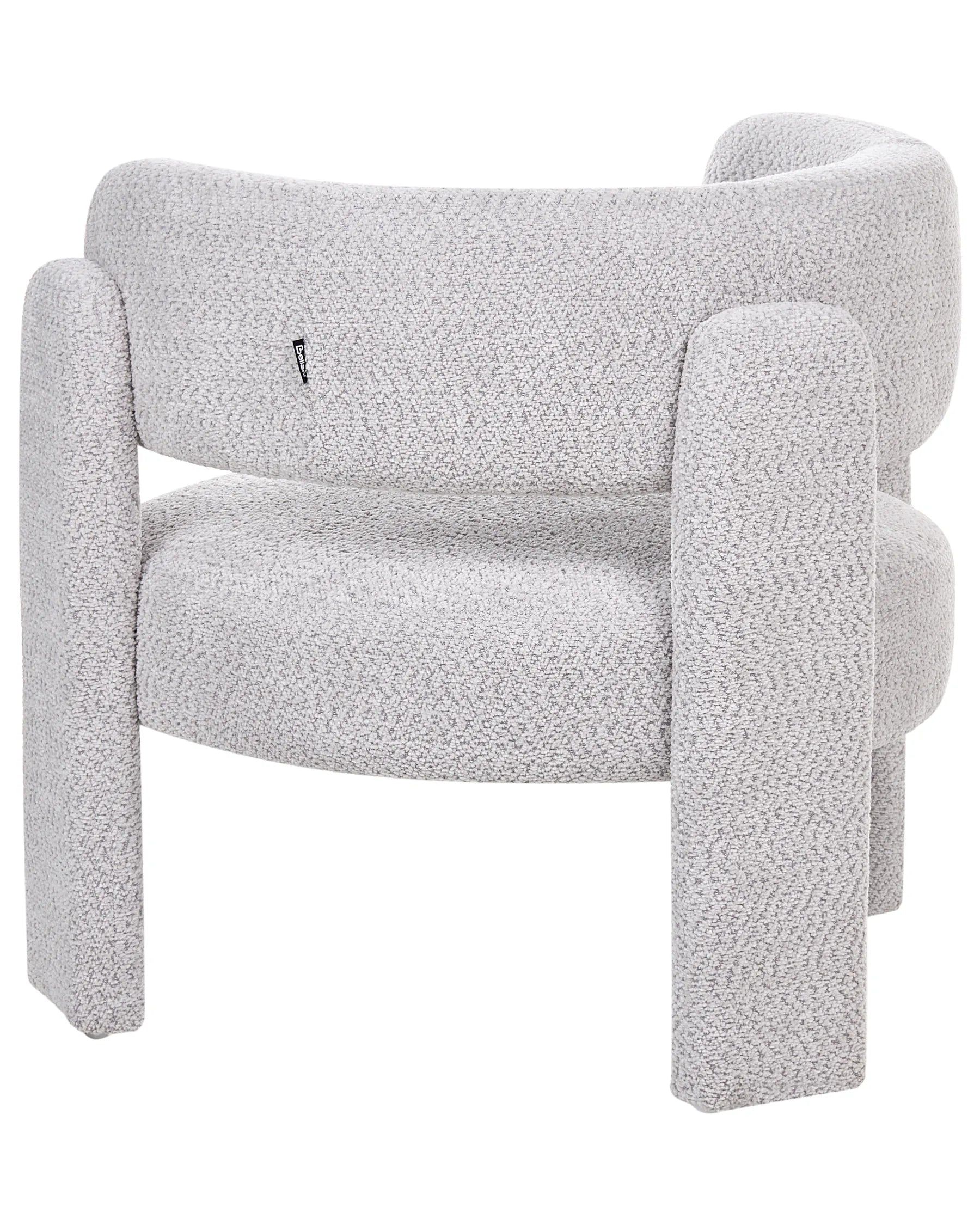 Armchair BUREA Chenille Light Grey