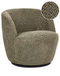 Swivel Armchair KUOLPA Chenille Dark Green