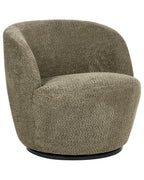 Swivel Armchair KUOLPA Chenille Dark Green