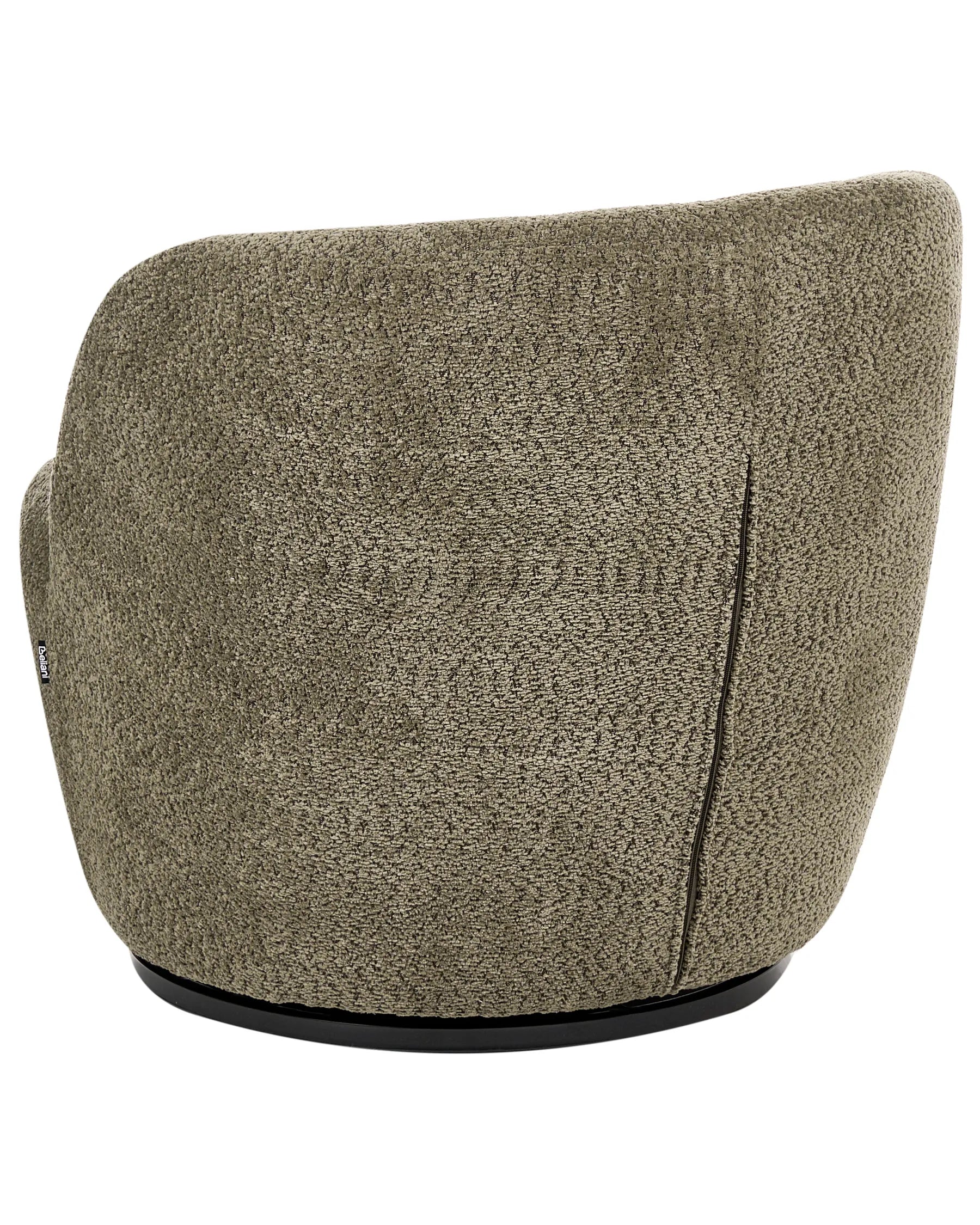 Swivel Armchair KUOLPA Chenille Dark Green
