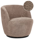Swivel Armchair KUOLPA Chenille Taupe