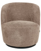 Swivel Armchair KUOLPA Chenille Taupe