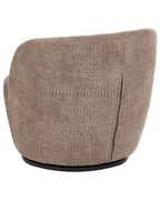 Swivel Armchair KUOLPA Chenille Taupe