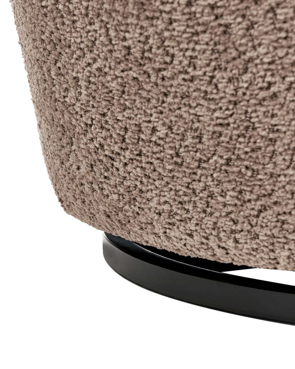 Swivel Armchair KUOLPA Chenille Taupe