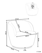 Swivel Armchair KUOLPA Chenille Taupe