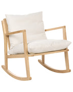 Rocking Chair KJEVIK Wood Light Brown/ Light Beige