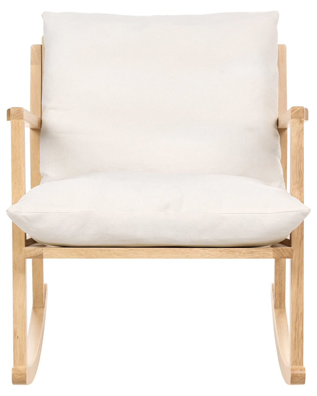 Rocking Chair KJEVIK Wood Light Brown/ Light Beige
