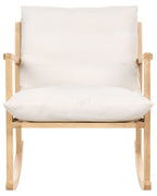 Rocking Chair KJEVIK Wood Light Brown/ Light Beige