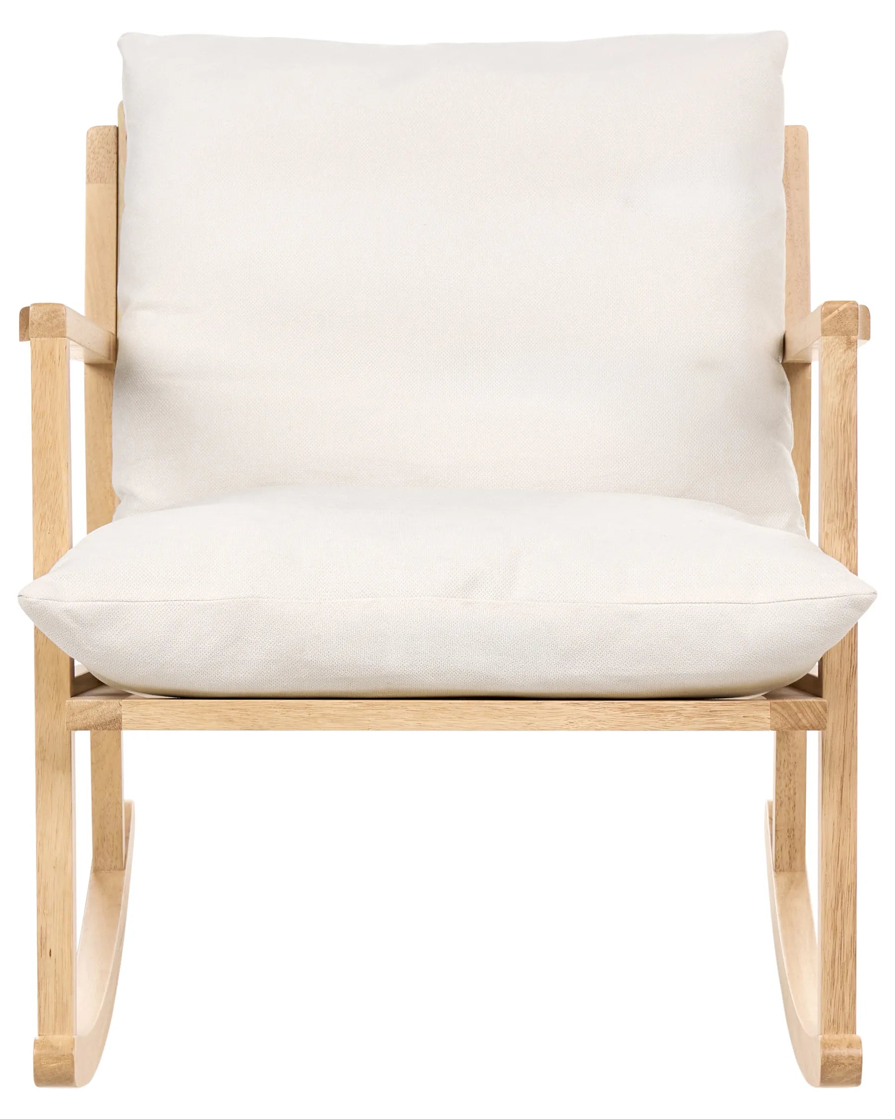 Rocking Chair KJEVIK Wood Light Brown/ Light Beige