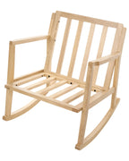 Rocking Chair KJEVIK Wood Light Brown/ Light Beige
