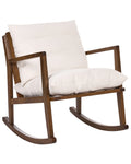 Rocking Chair KJEVIK Wood Brown/ Light Beige