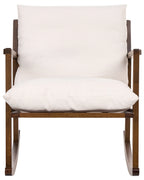 Rocking Chair KJEVIK Wood Brown/ Light Beige