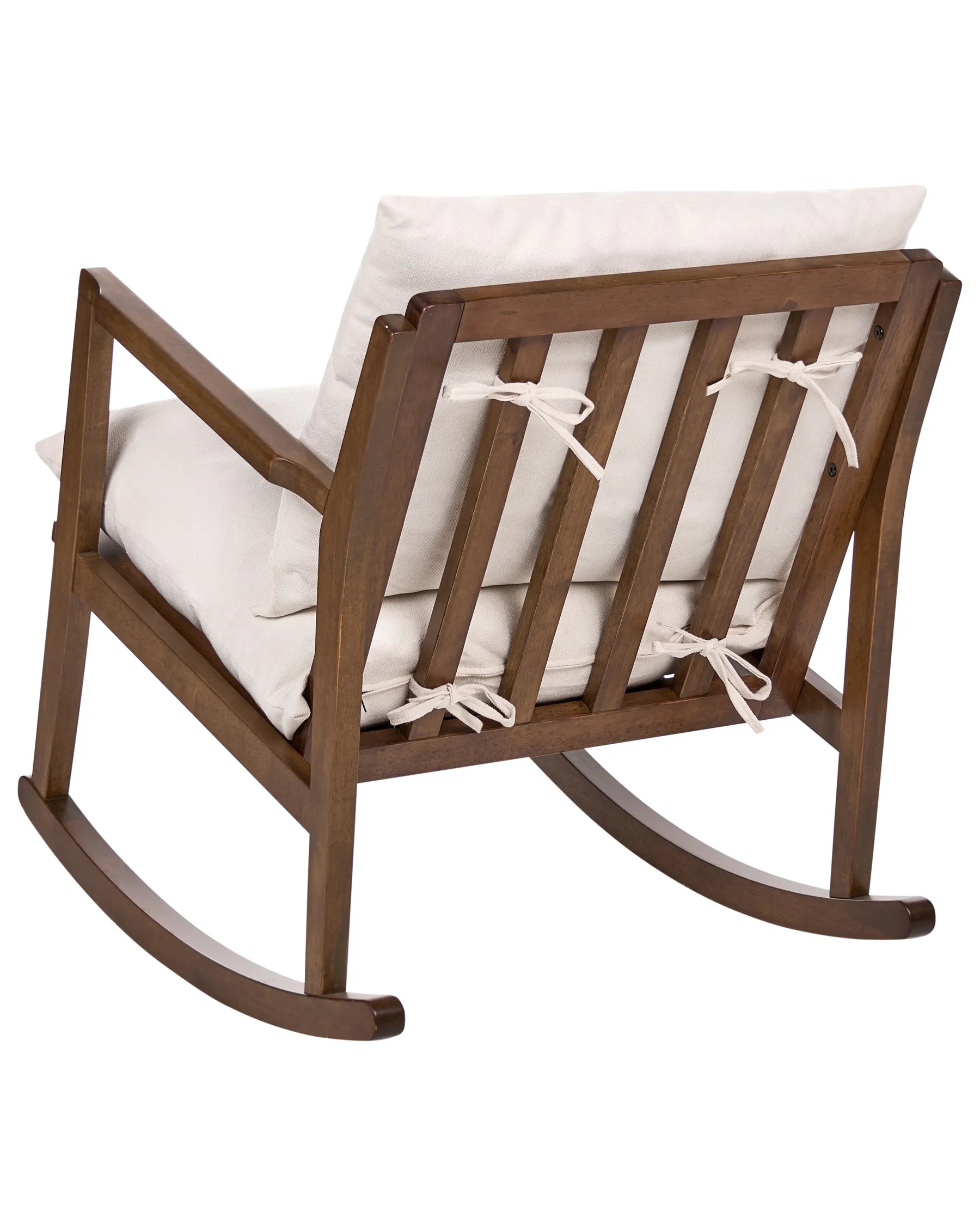 Rocking Chair KJEVIK Wood Brown/ Light Beige