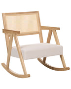 Rocking Chair RYA Wood Light Brown/ Light Beige