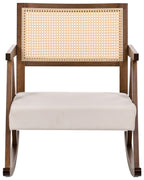 Rocking Chair RYA Wood Brown/ Light Beige
