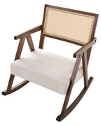 Rocking Chair RYA Wood Brown/ Light Beige