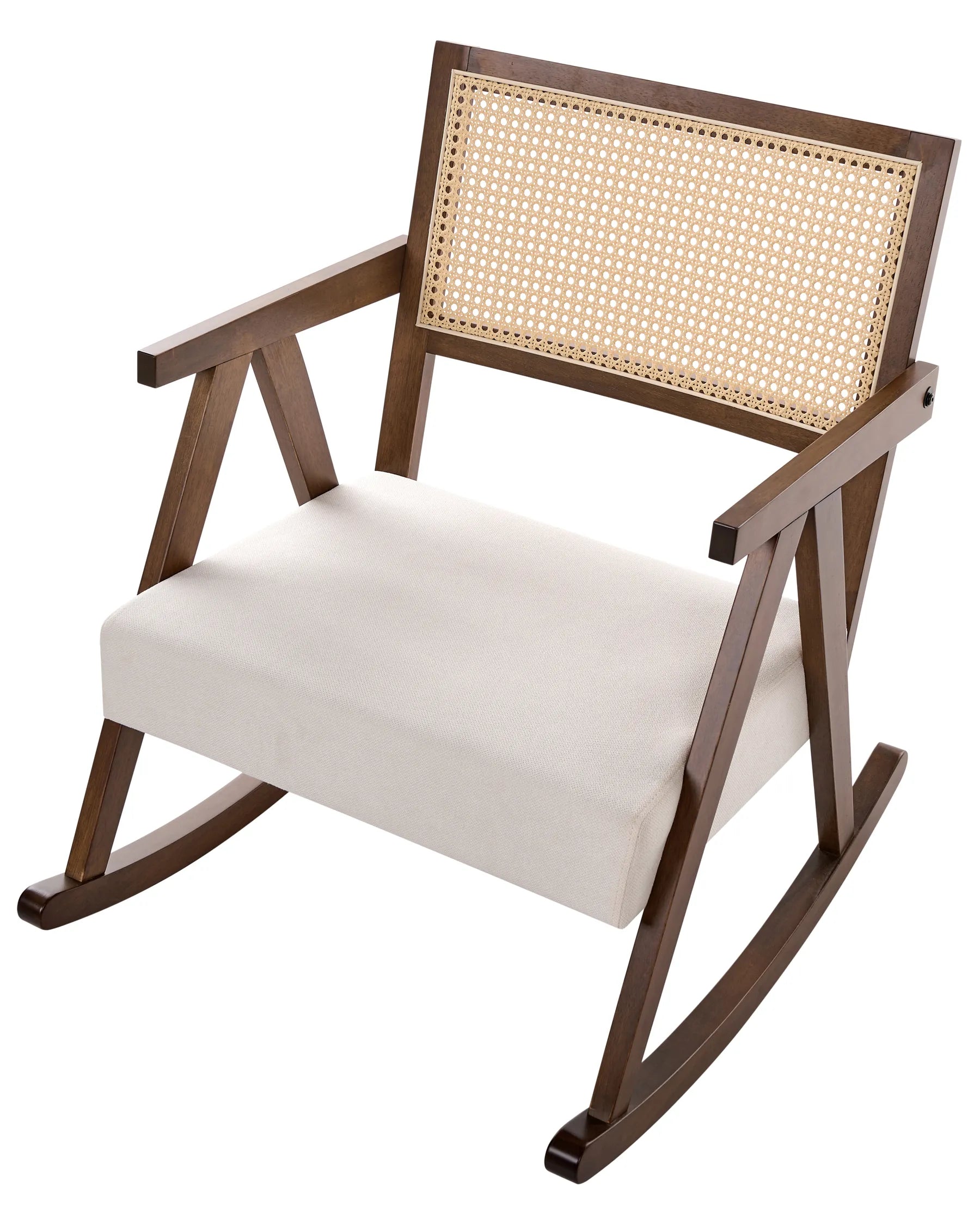 Rocking Chair RYA Wood Brown/ Light Beige