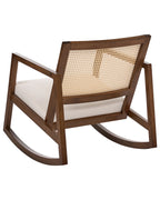 Rocking Chair LEIDY Wood Brown/ Light Beige