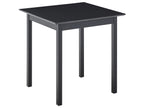 Dining Table VERITAS Black 75 cm 75 cm Pine Wood