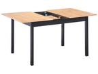 Extending Dining Table HOUSTON Light Brown/ Black 120/150 cm 90 cm Pine Wood