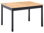 Extending Dining Table HOUSTON Light Brown/ Black 120/150 cm 90 cm Pine Wood