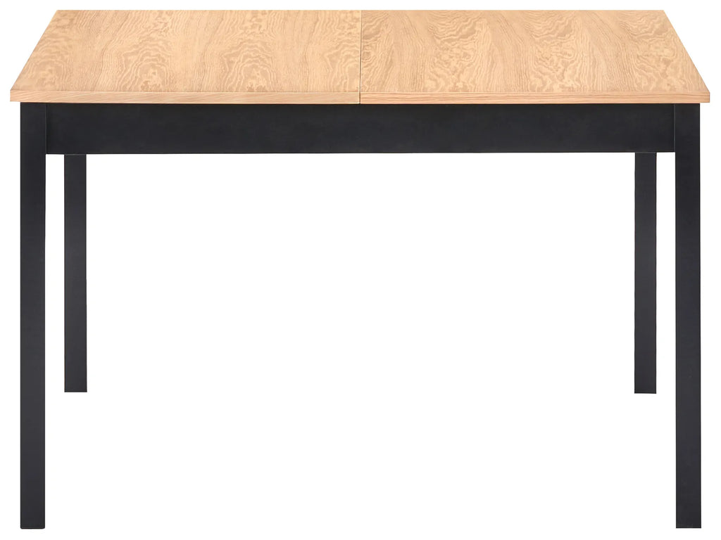 Extending Dining Table HOUSTON Light Brown/ Black 120/150 cm 90 cm Pine Wood