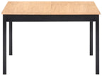 Extending Dining Table HOUSTON Light Brown/ Black 120/150 cm 90 cm Pine Wood