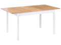 Extending Dining Table HOUSTON Light Brown/ White 120/150 cm 90 cm Pine Wood
