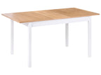 Extending Dining Table HOUSTON Light Brown/ White 120/150 cm 90 cm Pine Wood