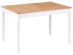 Extending Dining Table HOUSTON Light Brown/ White 120/150 cm 90 cm Pine Wood