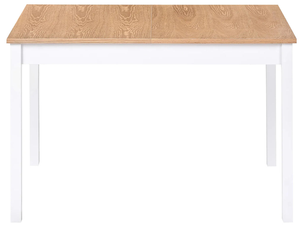 Extending Dining Table HOUSTON Light Brown/ White 120/150 cm 90 cm Pine Wood