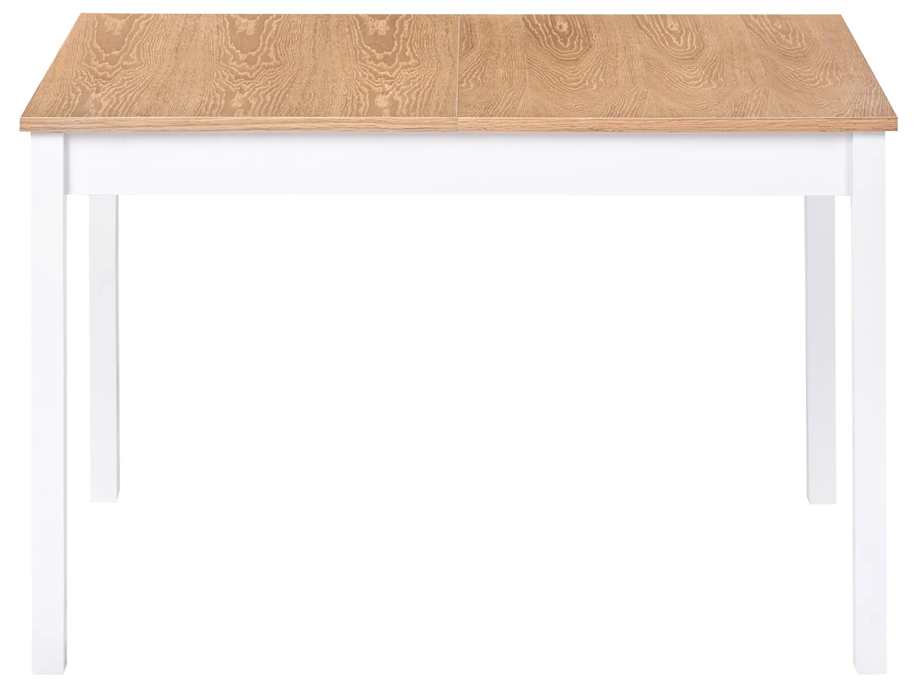 Extending Dining Table HOUSTON Light Brown/ White 120/150 cm 90 cm Pine Wood