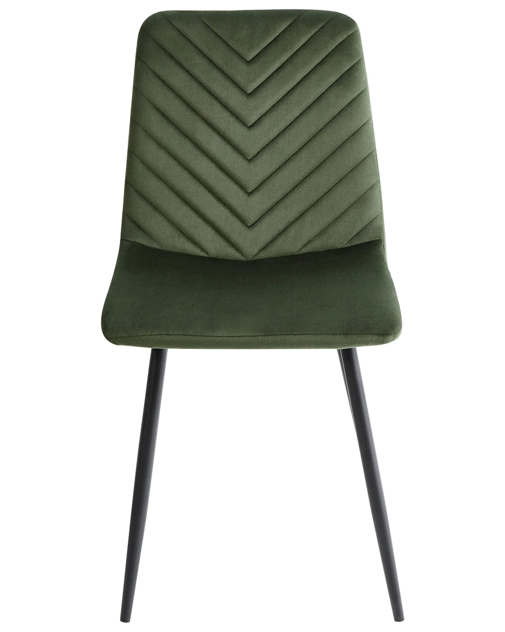 Set of 4 Dining Chairs HAVRE Velvet Olive Green
